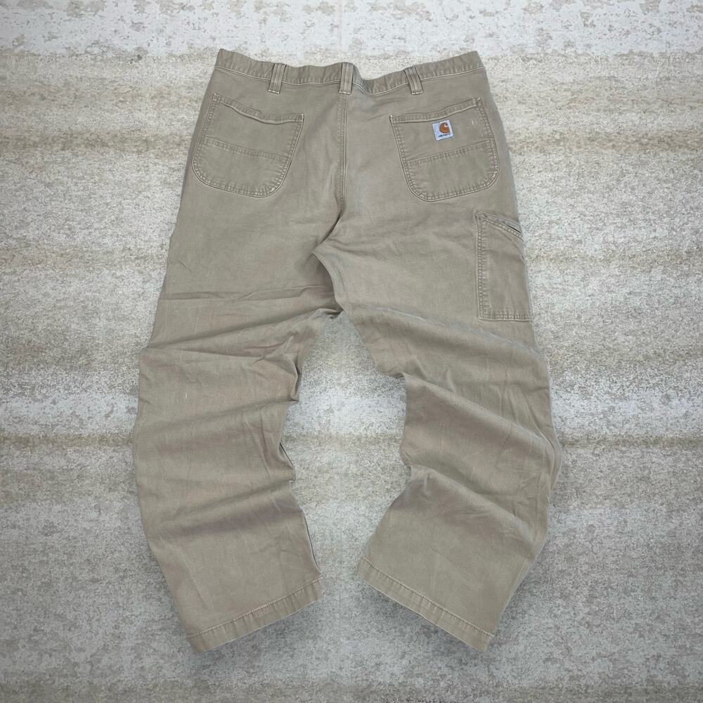 Vintage 90s Carhartt Carpenter Pants 42x32 Baggy Light Tan Dungarees Work Wear